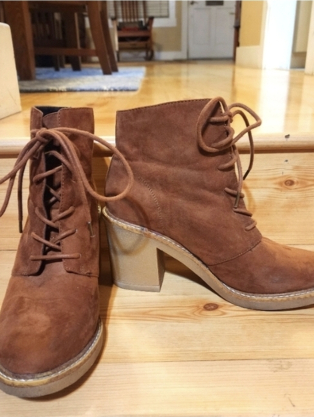 Forever 21 Women's Suede Lace Up Boots